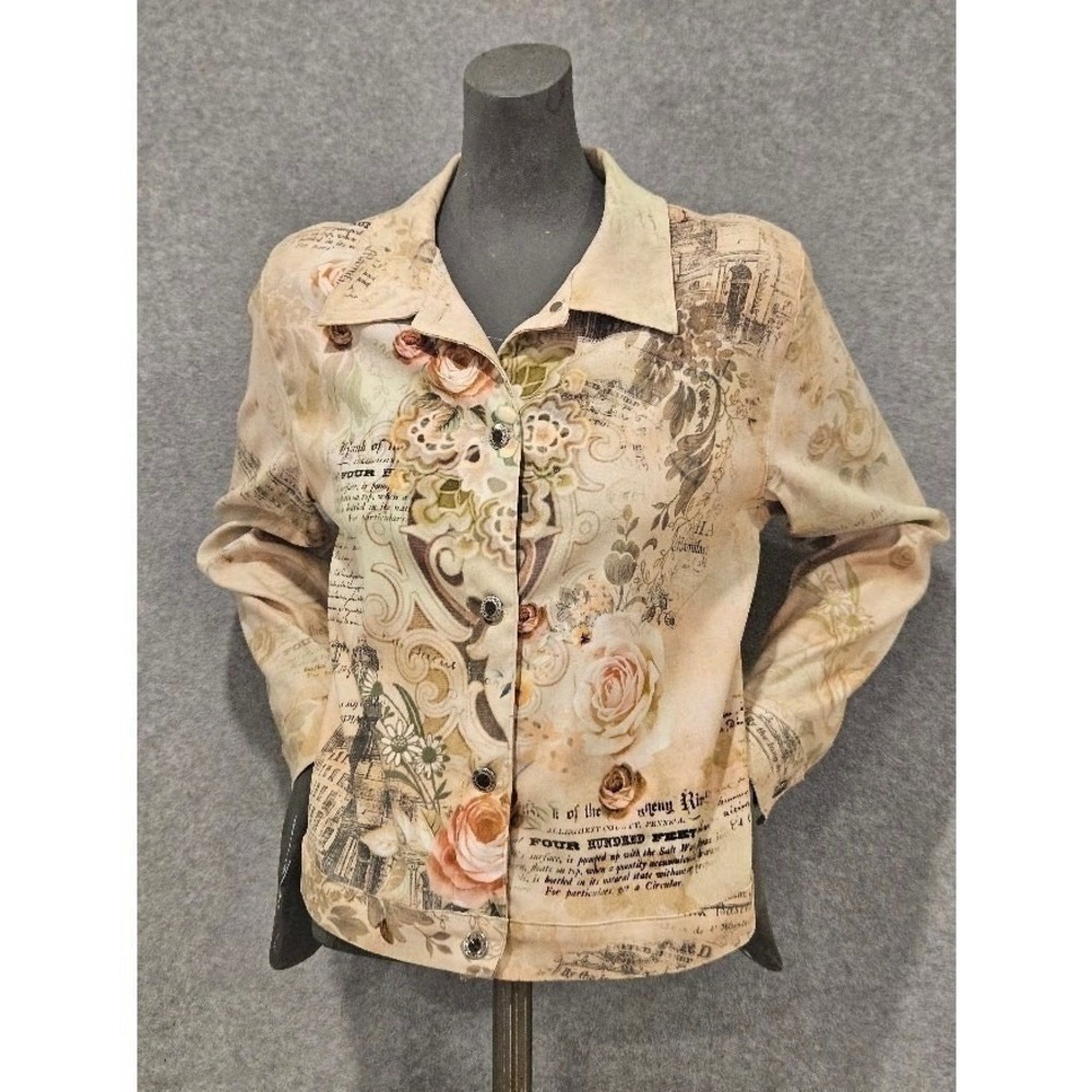 IMPULSE‎ | Vintage Floral Artsy Blazer Jacket Womens XL Wearable Art Sz Small
